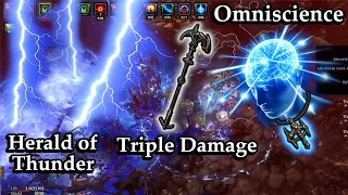 Omniscience stacking Triple damage Herald of Thunder - Path of Exile 3 17 Archnemesis