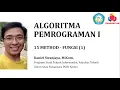 ALGORITMA PEMROGRAMAN I - 15 METHOD