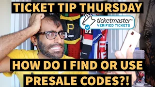 WHAT ARE PRESALE CODES WHERE TO FIND THEM AND HOW TO USE THEM ON TICKETMASTER TICKET TIP THURSDAY