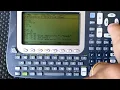 Basic Programming On The Texas Instruments TI Voyage 200 Calculator