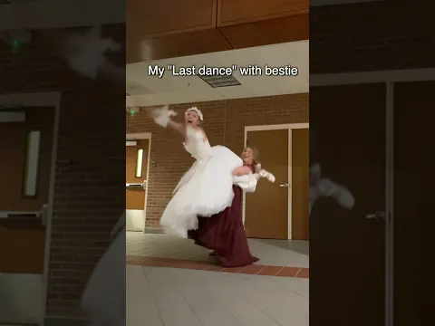 I promise my husband is fun, he’s just not as willing to risk injuring me 💕 #wedding #firstdance