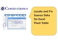 Locate and Change Excel Pivot Table Data Source