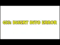 GIS INSERT INTO Error