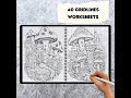 Zentangle Mushroom Coloring Pages Nature Fungi Art Printable Flip-Through