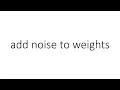 add noise to weights in PyTorch