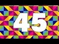 45 Second Timer Colorful Geometric Background