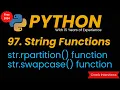 rpartition Function swapcase Function Built In Functions in Python