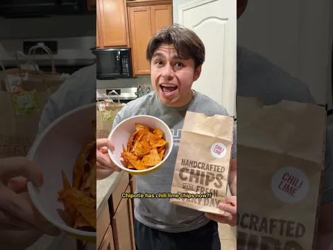 Trying Chipotle’s NEW Chili Lime Chips! 🌶️🍋‍🟩