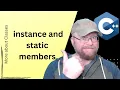 C classes static and instance class member variables and functions 1