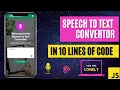 Speech to Text App in Javascript by just adding 10 lines of code