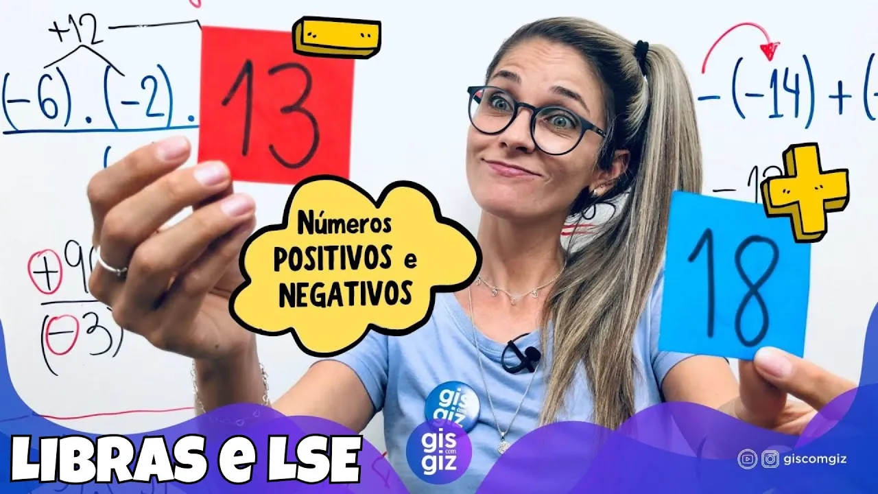[Libras e LSE] NÚMEROS NEGATIVOS | OPERAÇÕES COM NÚMEROS INTEIROS |