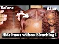 EASY NO BLEACH ALTERNATIVE METHOD to HIDE LACE KNOTS GRID HOLES ft hermosaHair