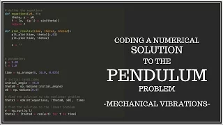 Coding a Numerical Solution to the Simple Pendulum Problem using Python