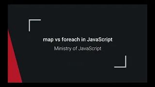 foreach vs map in JavaScript