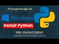 How to install python 2025 PreEngineering LK