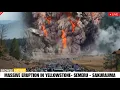 Enorme uitbarsting in Yellowstone! Gruwelijke camera van de tweede stoombootgeiser die uitbarst! ...