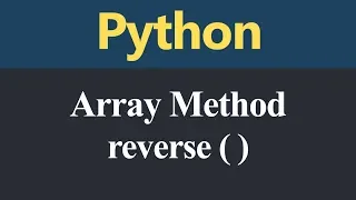 reverse Method in Python Hindi