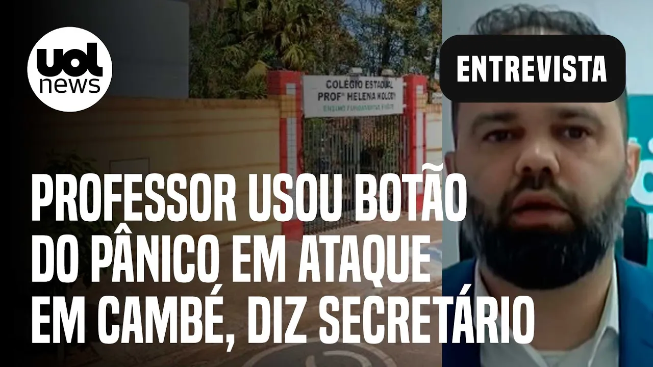 Ataque a escola: Professor usou botão do pânico em Cambé; polícia chegou logo depois, diz secretário