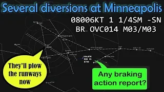 United DIVERTS MULTIPLE TIMES due to bad weather at MSP