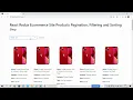 React Redux Ecommerce Site Products Pagination Filtering and Sorting
