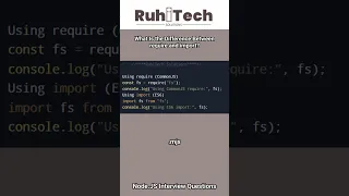 Node JS require vs import in Node js