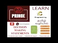 DECISION MAKING STATEMENTS OR BRANCHING STATEMENTS