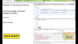 SINGLE STATEMENT MULTIPLE VARIABLES IN JAVASCRIPT DEMO