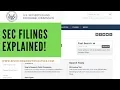 SEC Filings Explained Overview of 10 K 10 Q 8K And More