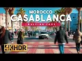 Casablanca, Morocco Walking Tour - Maarif District - 4K 60FPS HDR