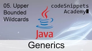 Java Generics 05 Upper Bounded Wildcards