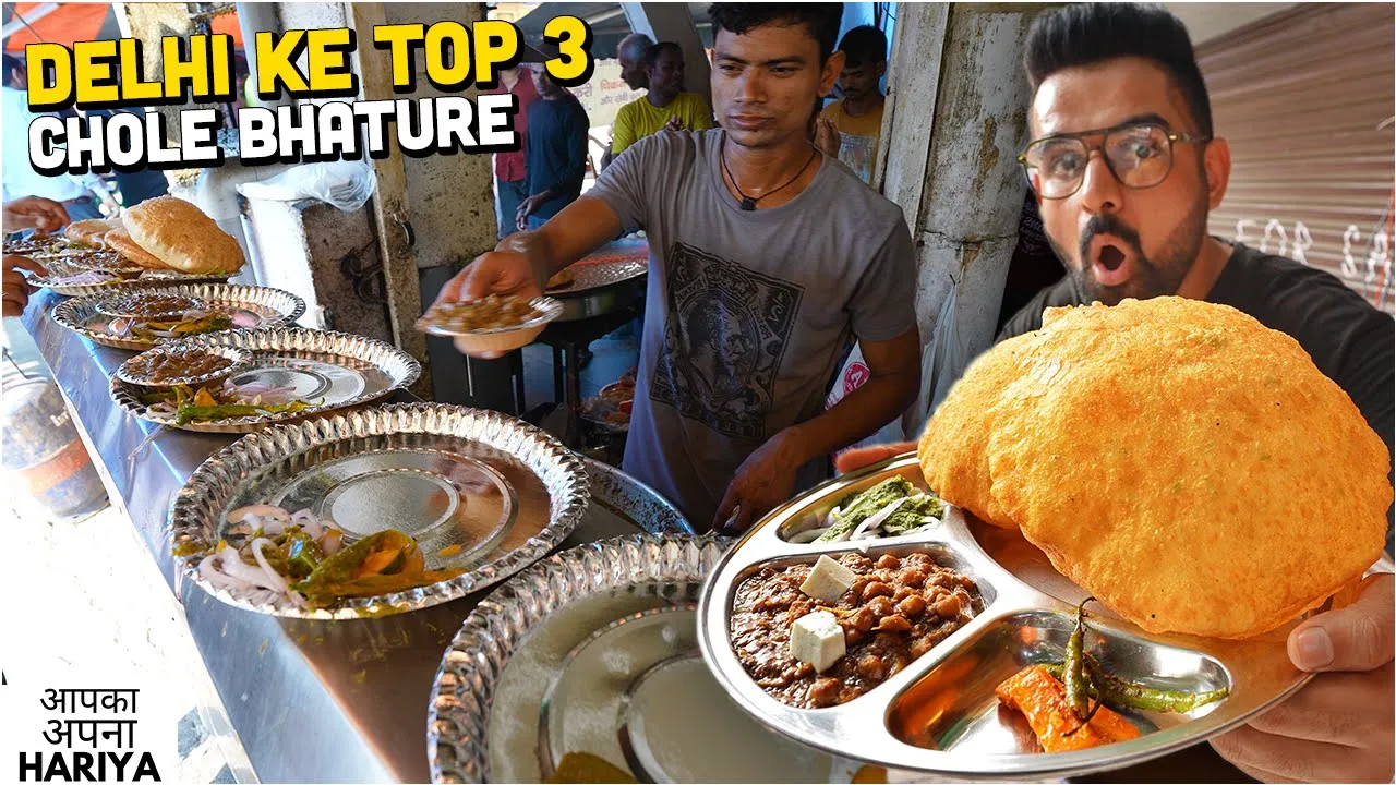 Dilli ke Maharathi Chole Bhature wale   Top 3 Desi Nashta Places   Delhi Street Food