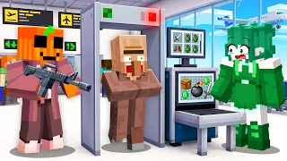 Somos GUARDIAS de SEGURIDAD en AEROPUERTO de Minecraft