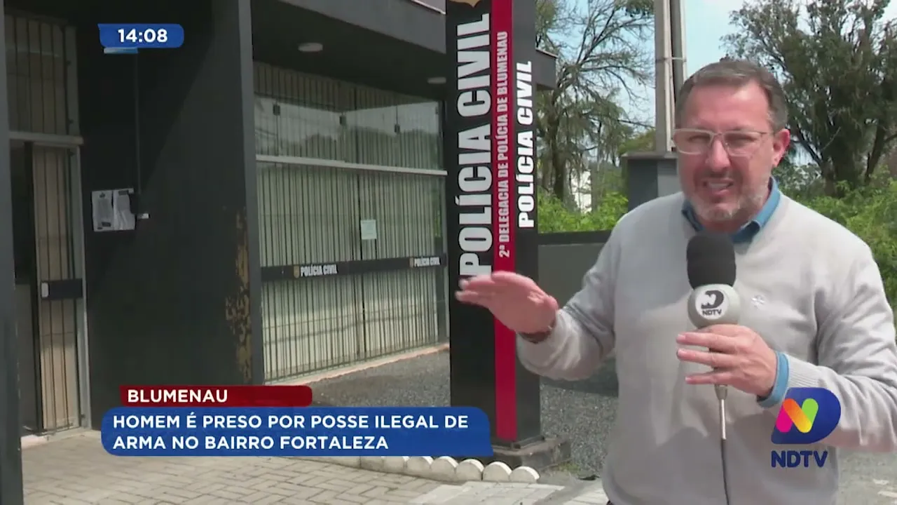 Blumenau: homem é preso por posse ilegal de arma no bairro Fortaleza
