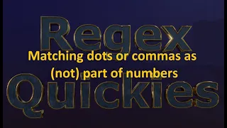 Matching dots or commas as not part of numbers