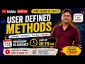 ICSE Class 10 Day 1 User Defined Methods By YP Computer Classes