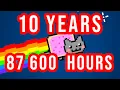Download Lagu 10 YEARS (87600 hours) of Nyan Cat but each \