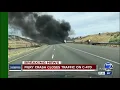 Fiery crash involving 2 vehicles and a semi-truck shuts down C-470
