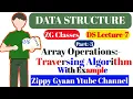 Arrays Operations-Traversing Algorithm Algorithm with Example -7 Part-3 DS Mr Bhanu Solanki