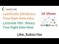 LeetCode 199 Binary Tree Right Side View Lintcode 760 Binary Tree Right Side View Facebook Q