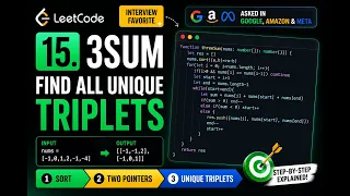 LeetCode 15 3Sum Two Pointers Pattern Explained Coding Interview Preparation