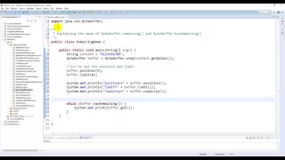 Java NIO - ByteBuffer remaining demo