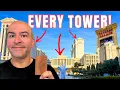 Staying In EVERY Caesars Palace Tower In Las Vegas