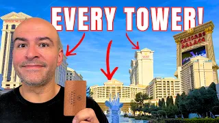 Staying In EVERY Caesars Palace Tower In Las Vegas