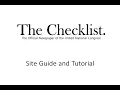 The Checklist Site Guide and Tutorial