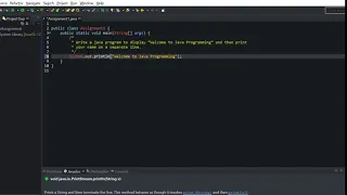 Java program to display Welcome to Java Programming and then print your name on a separate line