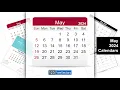 May 2024 Calendar 123FreeVectors