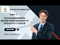 Java Programming Master from Beginner to Pro in Just 1 Course Part - 1
