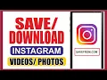 Save and download your Instagram videos or photos on Save from.net