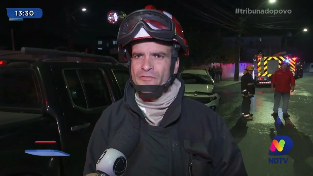 Motorista perde controle de direção e bate em poste no bairro Boa Vista, em Joinville