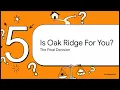Moving to Oak Ridge TN